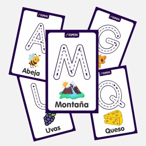 Tarjetas de escritura abecedario de 60 trazos (30 tarjetas)