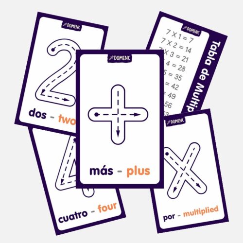Tarjeta de operaciones matemáticas de 60 diseños (30 tarjetas)