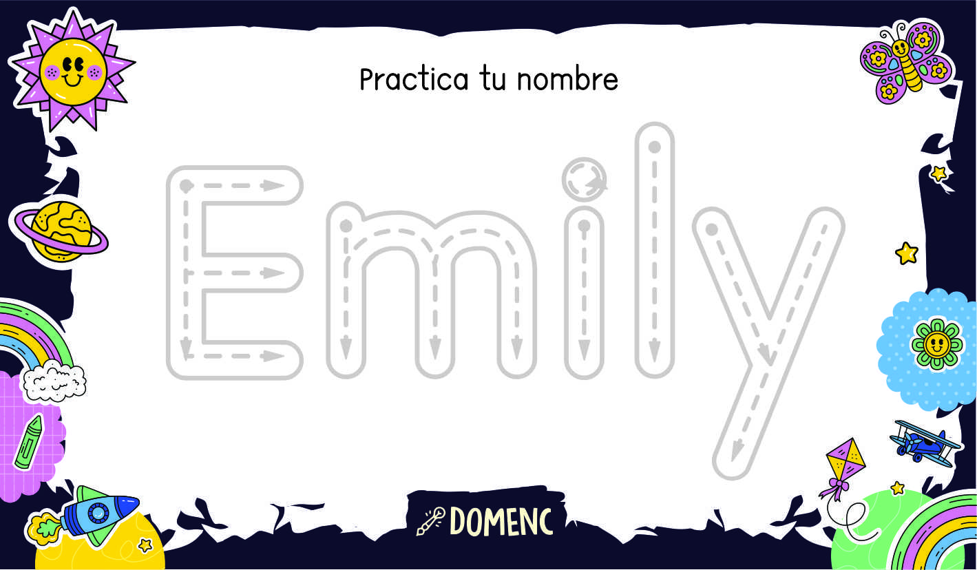 Retablo de repaso nombre infantil - 12cm X 7cm